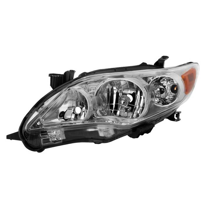 ( OE ) Toyota Corolla 11-13 Driver Side Headlights - OEM Left - Chrome (U.S. Built) (Not fit S Model)