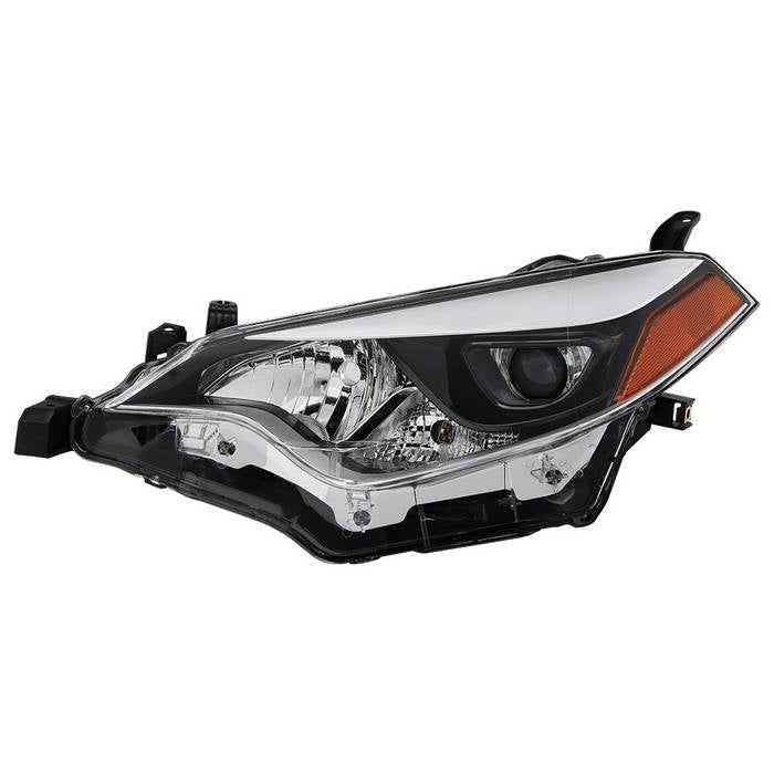 ( OE ) Toyota Corolla 14-16 Driver Side Headlights - OEM Left - Black w/Chrome