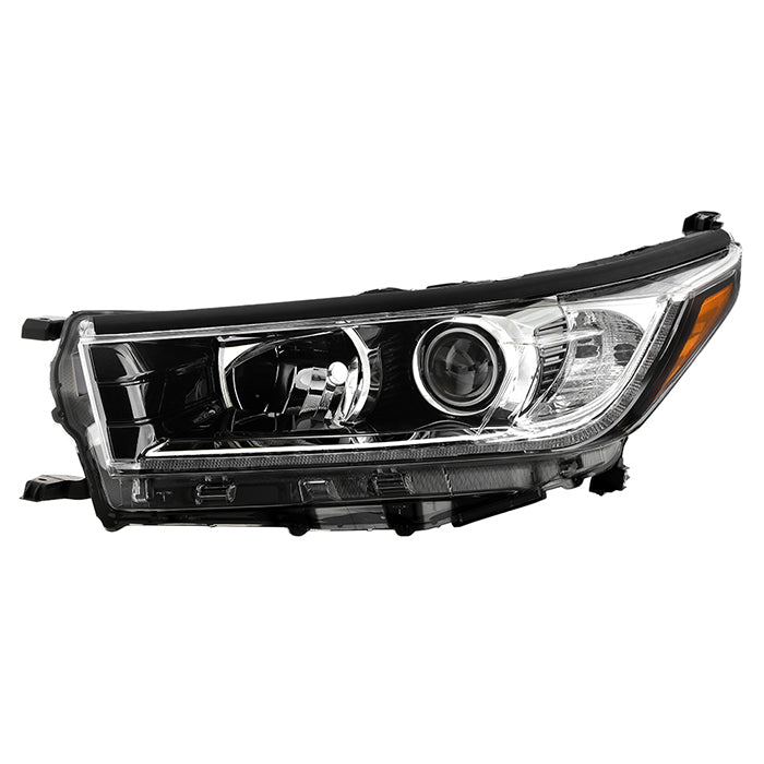 ( OE ) Toyota Highlander 17-19 (SE) w/LED DRL Halogen Headlight - Low Beam-H11(Included) ; High Beam-HB3(Included) ; Signal-7444(Included) - OE Black Left
