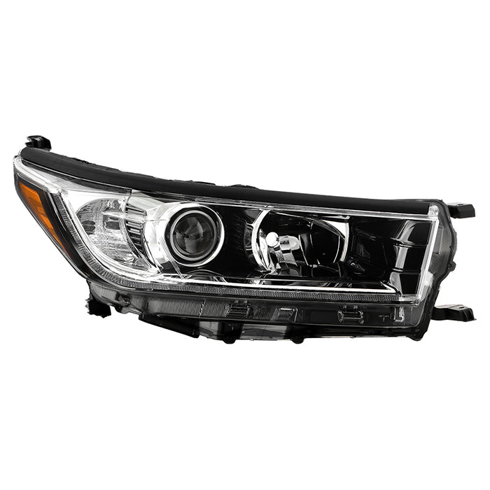 ( OE ) Toyota Highlander 17-19 (SE) w/LED DRL Halogen Headlight - Low Beam-H11(Included) ; High Beam-HB3(Included) ; Signal-7444(Included) - OE Black Right