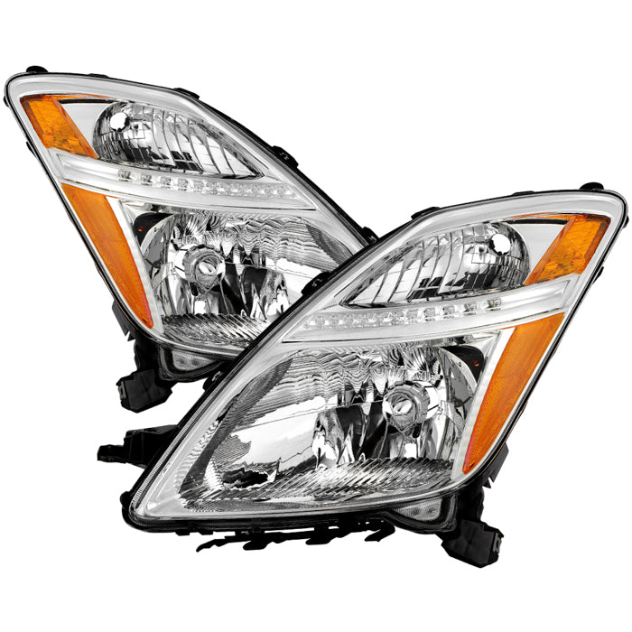 ( Akkon ) Toyota Prius Halogen Models Only 06-09 ( Do Not Fit HID Models ) ( Do Not Fit Models Built Before 11/06/06 ) OEM Style Headlight - Low Beam-9003(Not Included) ; High Beam-9003(Included) ; Signal-7440A(Not Included) - Chrome
