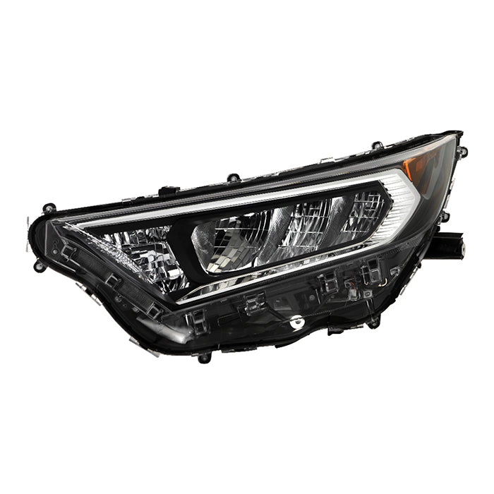 ( OE ) Toyota RAV4 19-20 Driver Side Chrome Bezel LED Headlights (Not Fit Hybrid) - Low Beam-LED ; High Beam-LED ; Signal-7444NA(Included) - OE Left