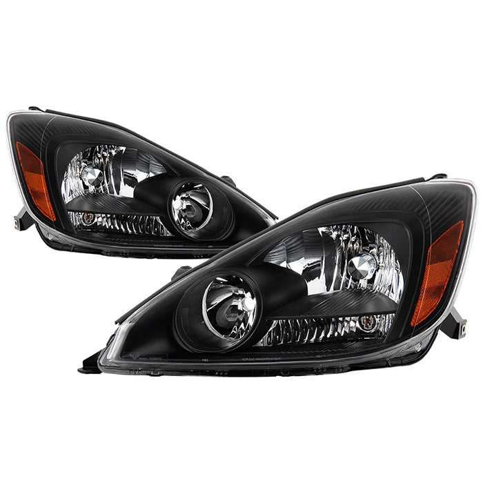 ( Akkon ) Toyota Sienna 2004-2005 Halogen only OEM Style Headlights - Low Beam-HB4(Not Included) ; High Beam-HB3(Not Included) ; Signal-3157NA(Not Included) - Black