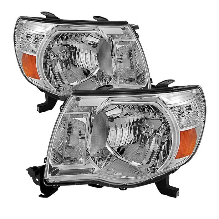 ( OE ) Toyota Tacoma 05-11 Amber Crystal Headlights - Chrome