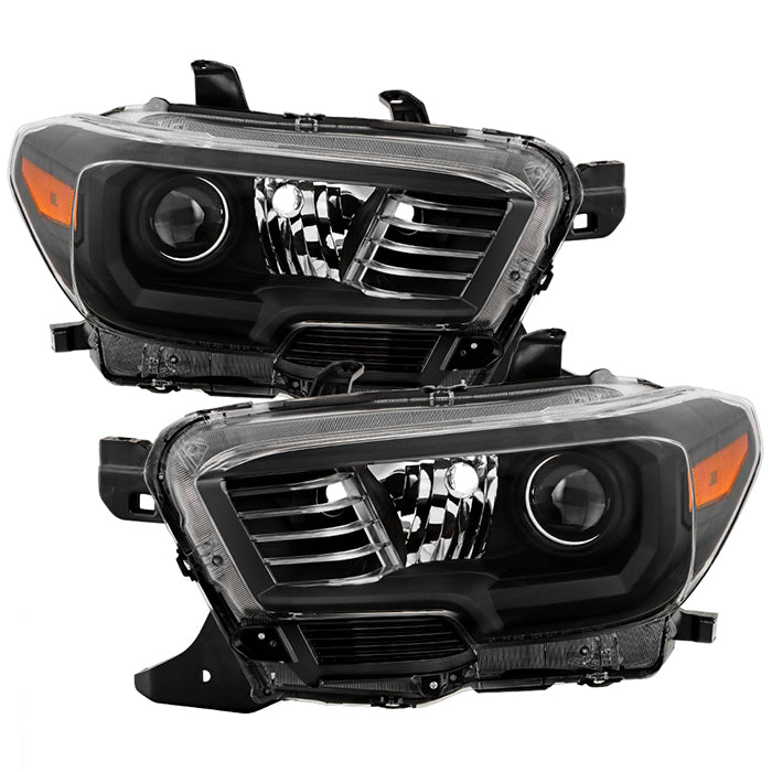 ( OE ) Toyota Tacoma 16-19 Halogen Only (W/O LED daytime running light) - Low Beam-H11(Included) ; High Beam-H9(Included) ; Signal-7440A(Included) - OE Black