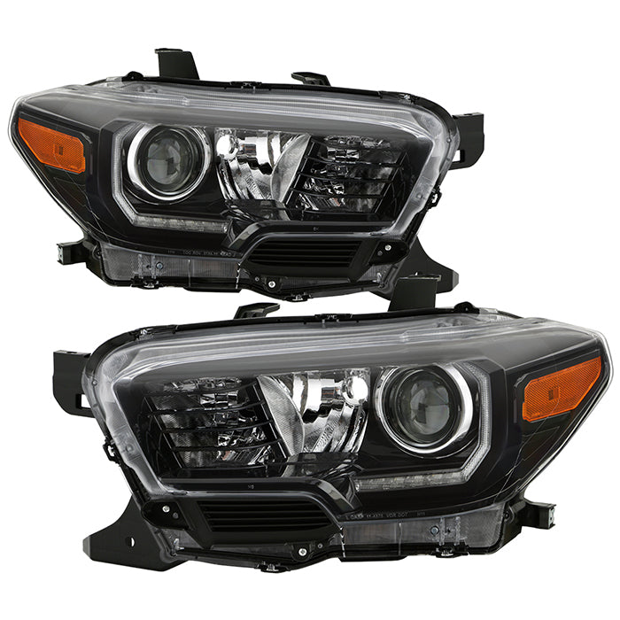 ( OE ) Toyota Tacoma 16-19 w/LED DRL only (TRD PRO Model) Headlights - Low Beam-H11(Included) ; High Beam-H9(Included) ; signal-7440A(Included) - OE Black