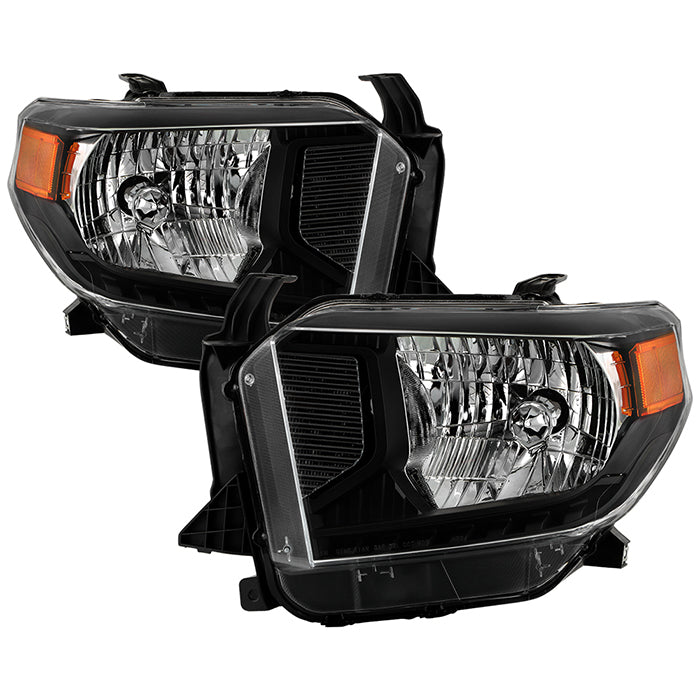 ( xTune ) Toyota Tundra 2014-2021 / 2018 Tundra ( will only fit SR and SR5 Model )  Halogen Models only ( don‘t fit Models with Daytime Running Lights ) OEM Style Headlights - Low Beam-HB2/High Beam-HB2/Signal-4157NAK(Not Included) - Black