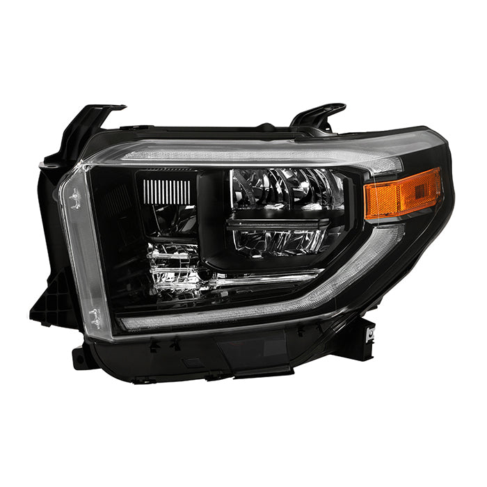 ( OE ) Toyota Tundra 18-20 (Fit LED Headlights Model only) OEM Style Headlights - Low Beam-LED ; High Beam-LED ; Signal-7444NA(Included) - Black Left