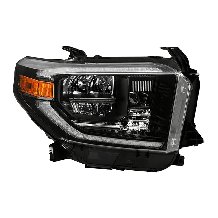 ( OE ) Toyota Tundra 18-20 (Fit LED Headlights Model only) OEM Style Headlights - Low Beam-LED ; High Beam-LED ; Signal-7444NA(Included) - Black Right