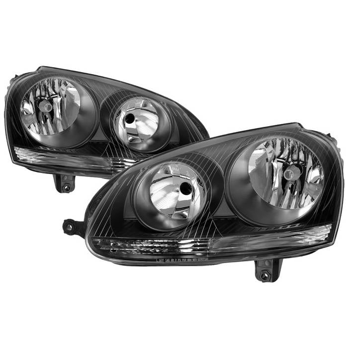 ( xTune ) VW Golf 06-09 / VW GTI 07-09 / VW Jetta Wagon 09-11 / VW Jetta Sedan 05-10 / VW Rabbit 06-09 Halogen Models Only ( Don‘t Fit Factory HID Models ) OEM Style Headlights - Black