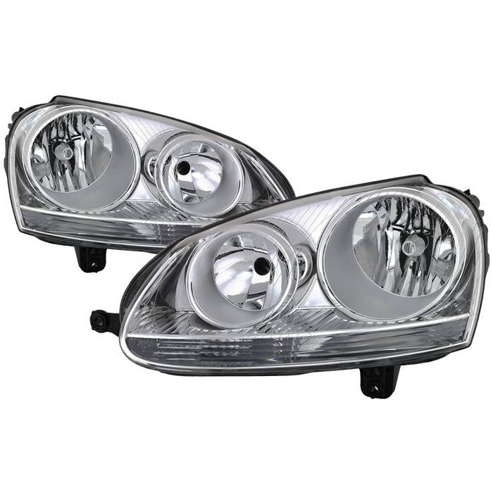 ( OE ) VW Golf 06-09 / VW GTI 07-09 / VW Jetta Wagon 09-11 / VW Jetta Sedan 05-10 / VW Rabbit 06-09 Halogen Models Only ( Don‘t Fit Factory HID Models ) OEM Style Headlights - Chrome