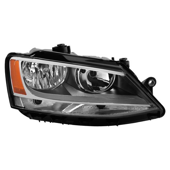( OE ) Volkswagen Jetta 11-18 Passenger Side Halogen Headlight - Halogen Model Only ( Not Compatible With Xenon/HID Model )/Only fits sedan models - OEM R