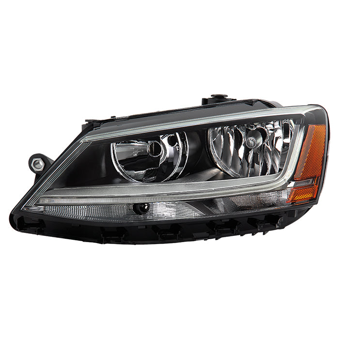 ( OE ) VW Jetta 17-18 w/LED DRL only Halogen Headlights - Low Beam-H7(Not Included) ; High Beam-H7(Not Included) ; Signal-1156A(Not Included) - OE Left
