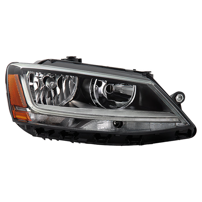 ( OE ) VW Jetta 17-18 w/LED DRL only Halogen Headlights - Low Beam-H7(Not Included) ; High Beam-H7(Not Included) ; Signal-1156A(Not Included) - OE Right