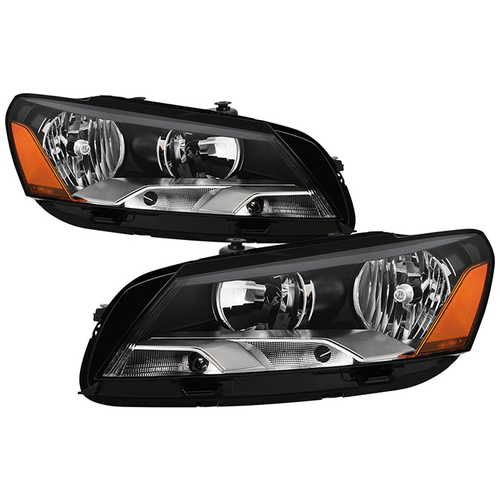 ( OE ) VW Passat 12-15 Halogen Headlight - Low Beam-H7(Not Included) ; High Beam-H7(Not Included) ; Signal-7440(Not Included) - OE Black