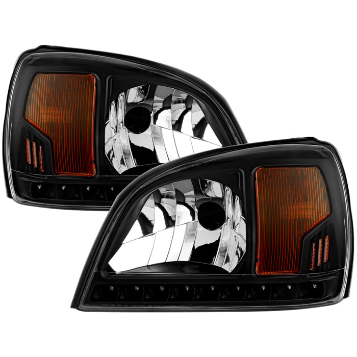 ( xTune ) Cadillac Deville 00-05 Crystal Headlights - Black