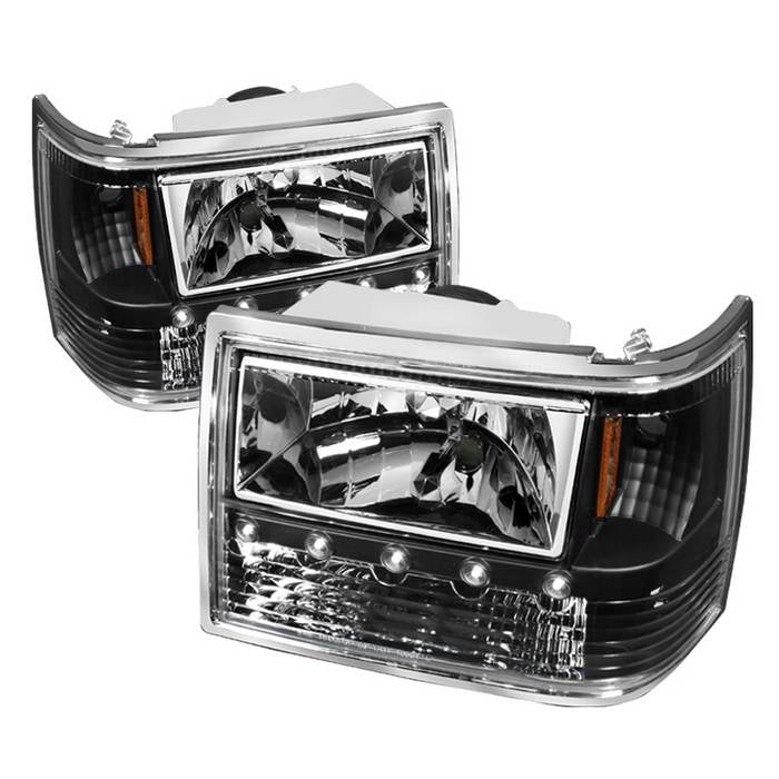 ( xTune ) Jeep Grand Cherokee 93-98 1PC Crystal Headlights - Black