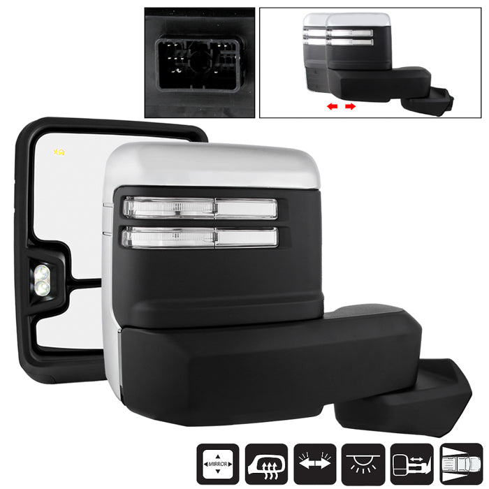 ( Akkon ) Chevy silverado 1500 2019-2022 Power  heated  clearance light  turn signal  back-up light  BSM  Temp Sensor-Chrome