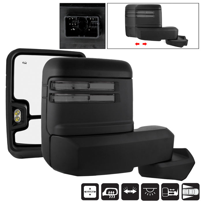 ( Akkon ) Chevy silverado 1500 2019-2022 Power  heated  clearance light  turn signal  back-up light  BSM  Temp Sensor-Black Smoke