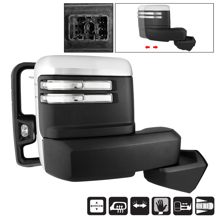( Akkon ) GMC Serria 1500 2019-2022 Power  heated  clearance light  turn signal  back-up light  BSM  Temp Sensor-Chrome