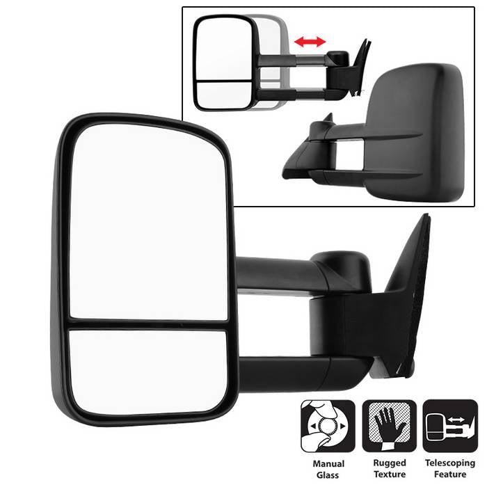 ( xTune ) Chevy C10 88-98 Manual Extendable - Manual Adjust Mirror - Left