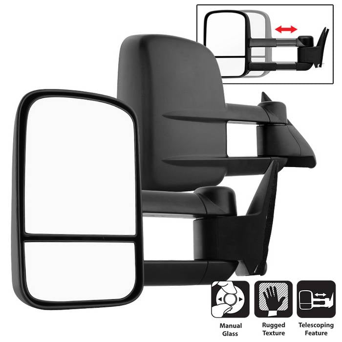 ( xTune ) Chevy C10 88-98 Manual Extendable - Manual Adjust Mirror - SET