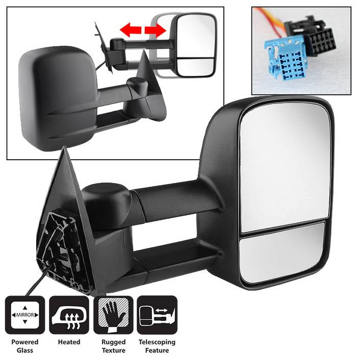 ( xTune ) Chevy Silverado 03-06 Manual Extendable - POWER Heated Adjust Mirror - RIGHT 03-06 Silverado/Sierra 1500-3500, Tahoe, Suburban, Yukon/Yukon XL, incl. 07 Classic models