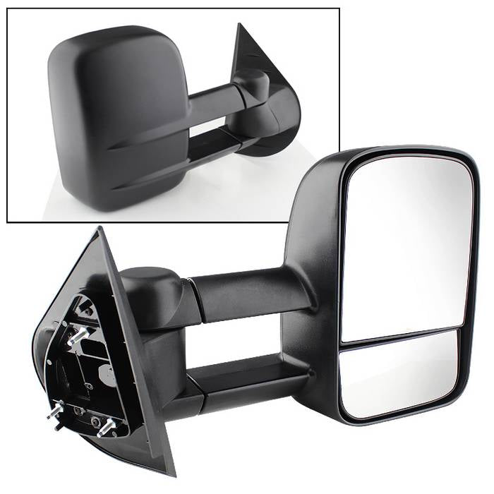 ( xTune ) Chevy Silverado 07-12 Manual Extendable - MANUAL Adjust Mirror - RIGHT Fits 07-13 Silverado/Avalanche/Suburban/Tahoe, 07-13 Sierra/Yukon/Yukon XL/Denali/Hybrid – New Body Style Only