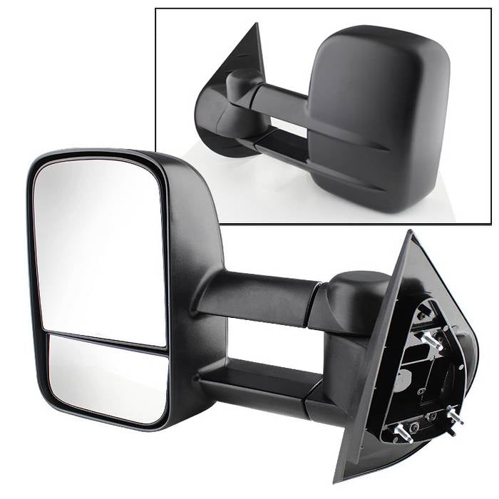 ( xTune ) Chevy Silverado 07-12 Manual Extendable - POWER Heated Adjust Mirror - LEFT 07-13 Chevy Silverado, Avalanche, Suburban, Tahoe / GMC Sierra, Yukon, Denali, Hybrid – New Body Style Only – OEM Style