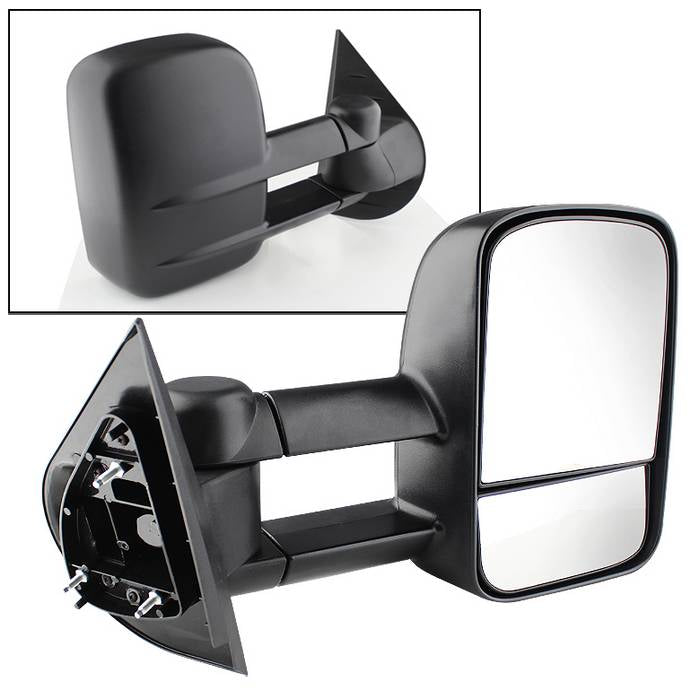 ( xTune ) Chevy Silverado 07-12 Manual Extendable - POWER Heated Adjust Mirror - RIGHT 07-13 Chevy Silverado, Avalanche, Suburban, Tahoe / GMC Sierra, Yukon, Denali, Hybrid – New Body Style Only – OEM Style