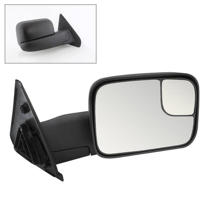 ( xTune ) Dodge Ram 02-09 Manual Extendable - MANUAL Adjust Mirror - RIGHT Fit: Dodge Ram 1500 1994-01 / Dodge Ram 2500 1994-02 / Dodge Ram 3500 1994-02 /