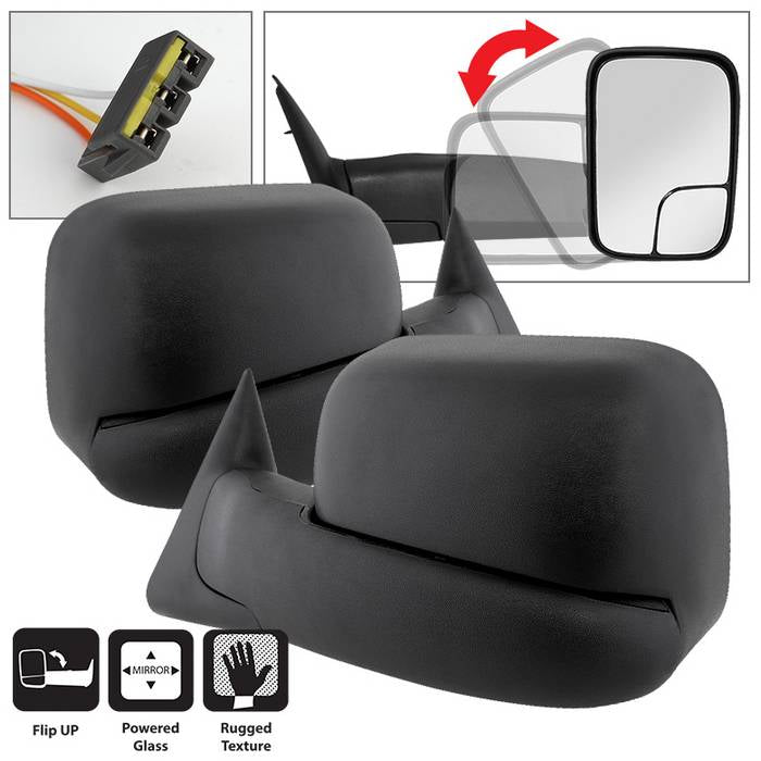 ( xTune ) Dodge Ram 94-97 L&R Manual Extendable - POWER Adjust Mirror. Fit:Dodge Ram 1500 / 1994-97 Dodge Ram 2500 / 1994-97 Dodge Ram 3500 / 1994-97