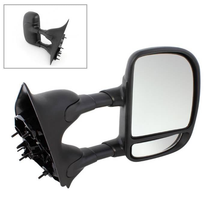 ( xTune ) Ford SuperDuty 02-07 Manual Extendable - Manual Adjust Mirror - Right Fit: Ford Excursion 00-05 / F250 Super Duty 99-10 / F350 Super Duty 99-10 / F450 99-03 / F550 99-03