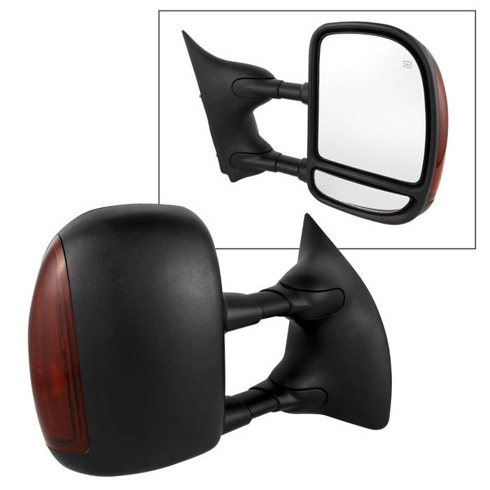 ( xTune ) Ford Superduty 02-07 Manual Extendable - POWER Heated Adjust Mirror with LED Signal Amber - Right (99-01 Need Socket) Ford 02-05 Excursion (Post 2/18/01 Production Date) / 99-07 F250 Super Duty  / F350 Super Duty 99-07 / F450 99-03 / F550 99-03