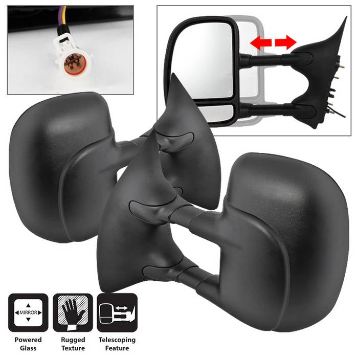 ( xTune ) Ford SuperDuty 02-07 L&R Manual Extendable - Power Adjust Mirror. Ford 01-05 Excursion (Built After 2/18/01 Production Date)/99-07 F250 SuperDuty/99-07 F350 SuperDuty/99-03 F450/99-03 F550