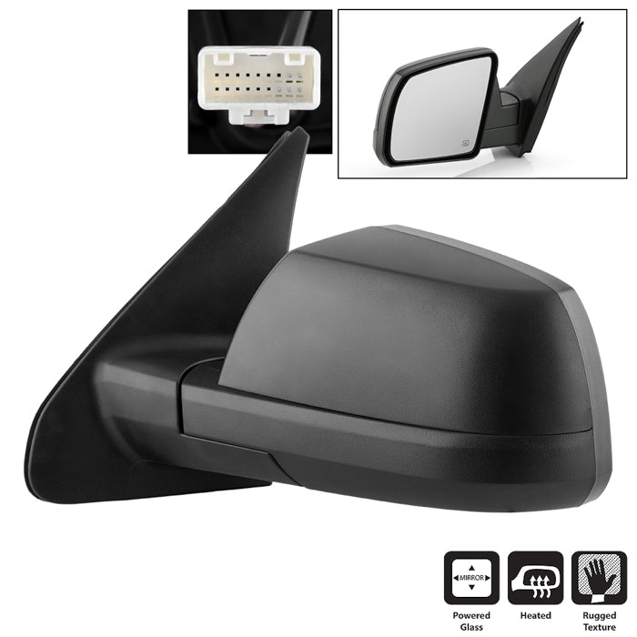 ( OE ) Toyota Tundra 07-21 / Sequoia 08-17 Power Heated Manual Fold Mirror - OE Texture Left