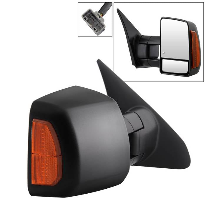 ( xTune ) Toyota Tundra 07-14 Power Heated Amber LED Signal Telescoping Mirror - Right
