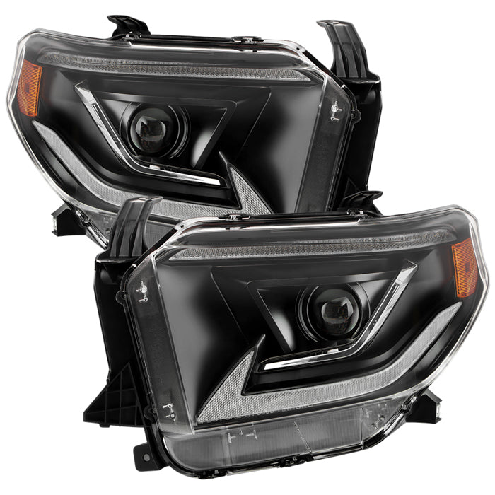 ( xTune ) Toyota Tundra 14-21 (Not fit OE Full LED Model) LED DRL Signal / Halogen Projector Headlights - Black