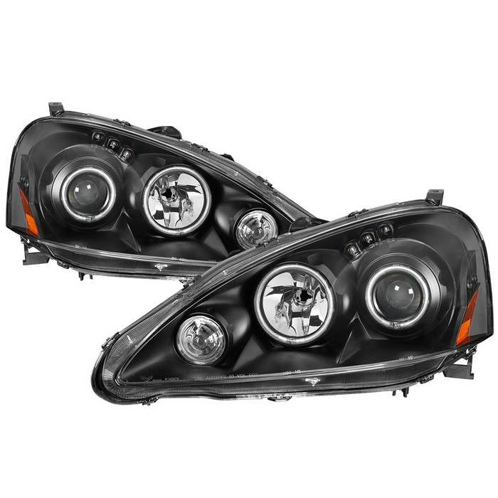 ( Akkon ) Acura RSX 2005-2006 CCFL Halo Projector Headlights - Black