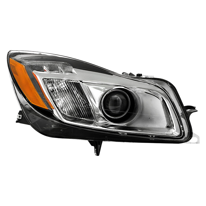 ( POE ) Buick Regal 11-13 HID w/LED DRL Clear Ring Projector Headlights - Low Beam-D1S(Not Included) ; High Beam-D1S(Not Included) ; Signal-PY21W(Included) - OE Right