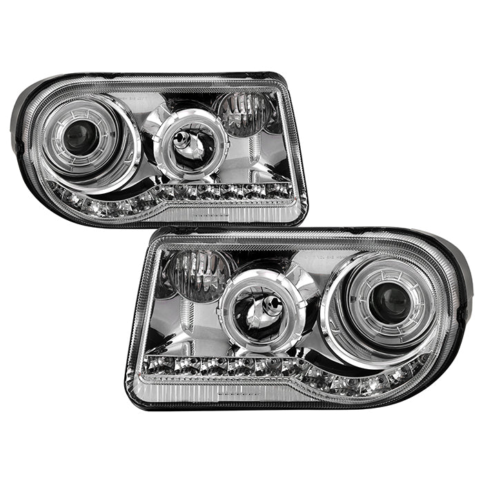 ( xTune ) Chrysler 300C 05-10 ( Don‘t fit 300 ) Halo Projector Headlights - Chrome