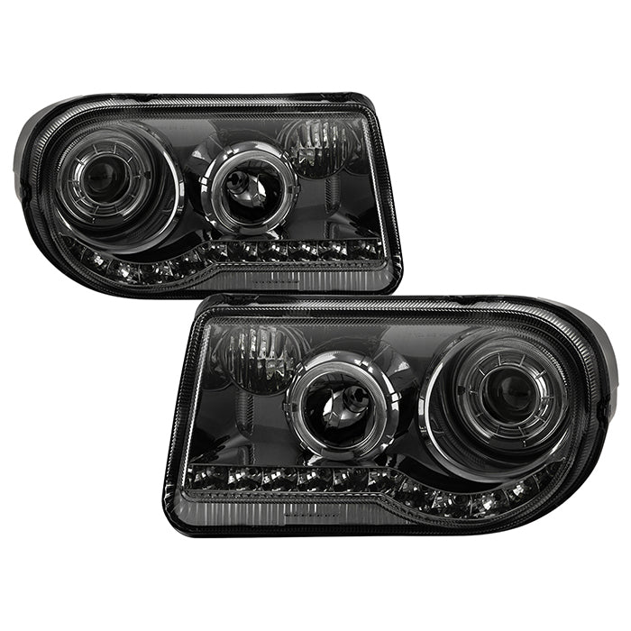 ( xTune ) Chrysler 300C 05-10 ( Don‘t fit 300 ) Halo Projector Headlights - Smoke