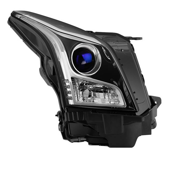 ( POE ) Cadillac ATS 13-18 Passenger Side Halogen Projector Headlights - Low Beam-9012(Not Included) ; High Beam-9012(Not Included) ; Signal-WY21W(Included) - OEM Right
