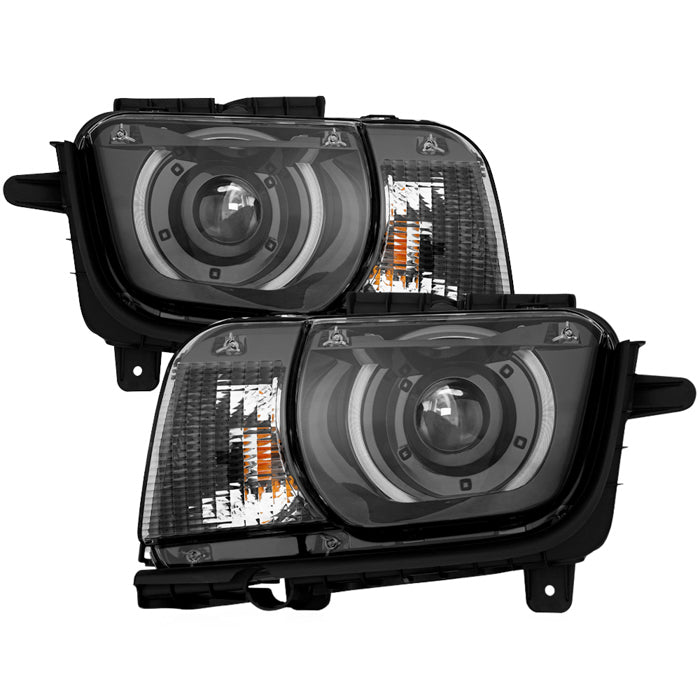 ( POE ) Chevy Camaro 10-13 Halogen w/LED DRL OE Plus (SS HID Look) Projector Headlight - Black