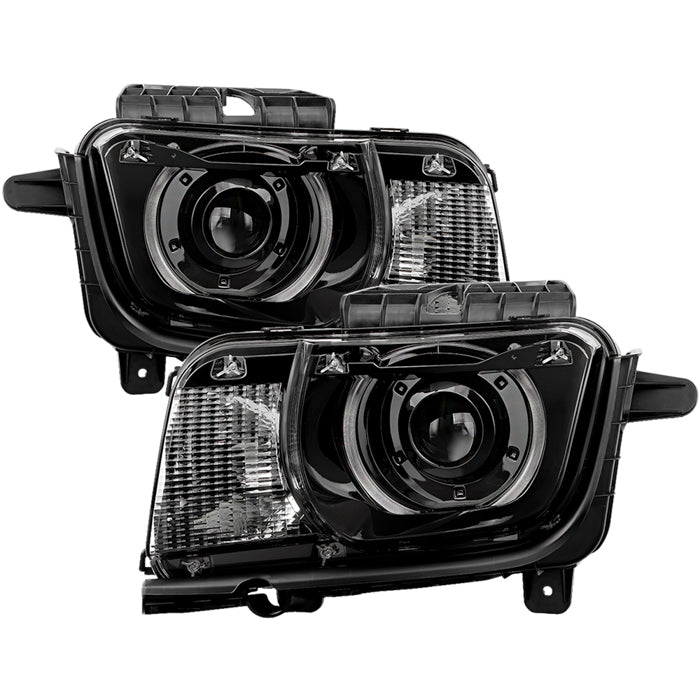 ( POE ) Chevy Camaro 10-13 Halogen w/LED DRL OE Plus (SS HID Look) Projector Headlight - Black