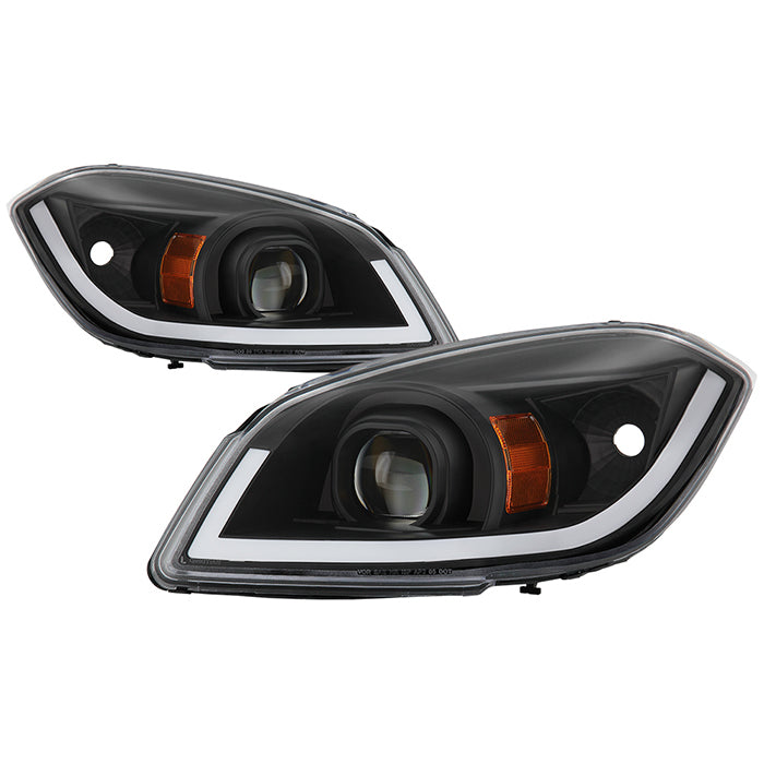 ( xTune ) Chevy Cobalt 05-10 / Pontiac G5 07-09 / Pontiac Pursuit 05-06 Projector Headlights - Light Bar DRL - Low Beam-H7(Included) ; High Beam-H7(Included) ; Signal-3157NA(Not Included) - Black