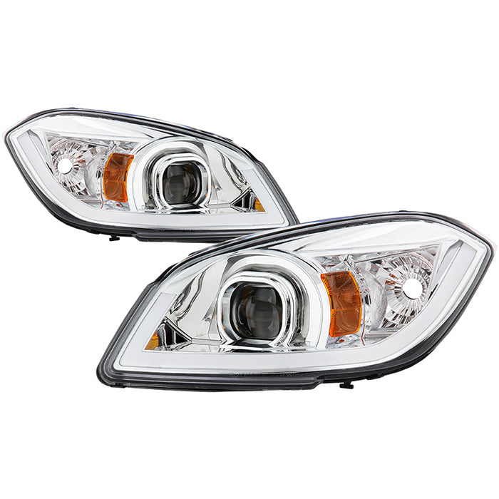 ( xTune ) Chevy Cobalt 05-10 / Pontiac G5 07-09 / Pontiac Pursuit 05-06 Projector Headlights - Light Bar DRL - Low Beam-H7(Included) ; High Beam-H7(Included) ; Signal-3157NA(Not Included) - Chrome