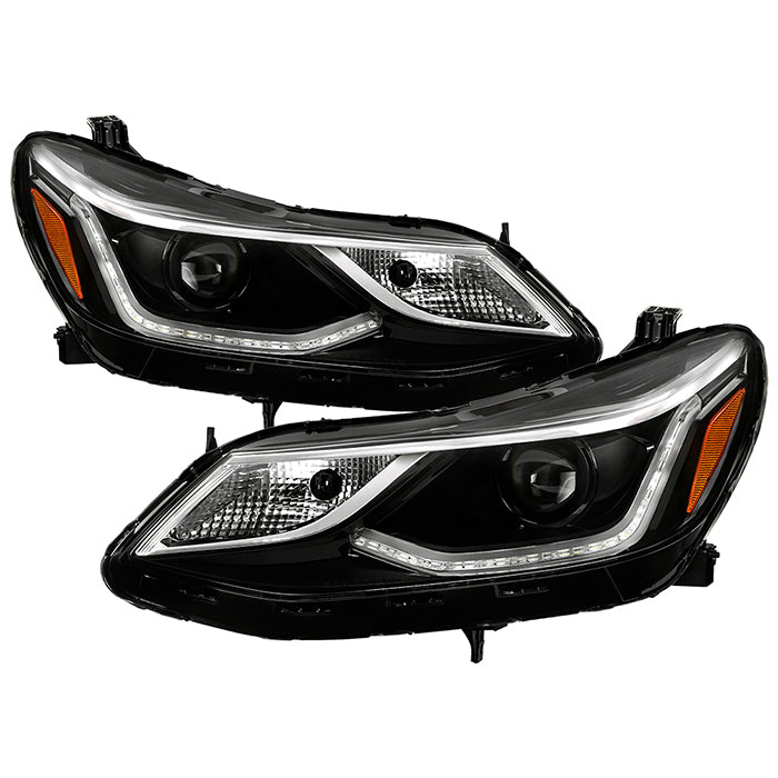 ( xTune ) Chevy Cruze 16-19 Sedan (Fit Crystal / DRL Projector Style) w/LED DRL Headlight - Low Beam-HB3(Included) ; High Beam-HB3(Included) ; Signal-WY21W(Included) - OE Black