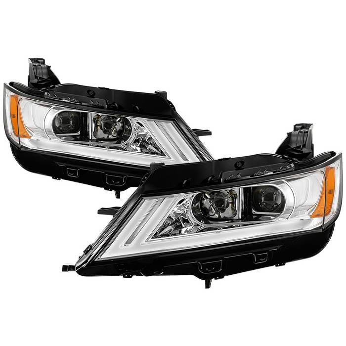 ( Akkon ) Chevy Impala 2014-2019 Halogen Models Only ( Don‘t Fit 14-16 Limited Models And Xenon HID Models ) DRL Light Bar Projector Headlights - Low Beam - H7(Included) ; High Beam - H7(Included) ; Signal - LED - Chrome