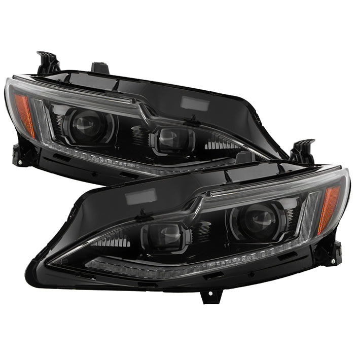 ( xTune) Chevy Malibu 19-22 SwitchBack Sequential w/LED Signal and DRL Halogen (Low H7 / High H7) Projector Headlights - Black
